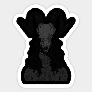 ASCii Savage Girl (White) Sticker